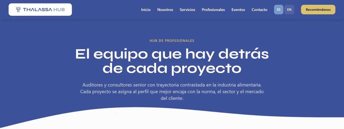 Web de Thalassa Hub